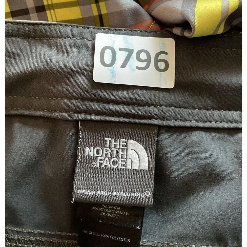 The North Face Mens Board shorts 34 Plaid Orange Yellow Swim Raft‎ Hike Water